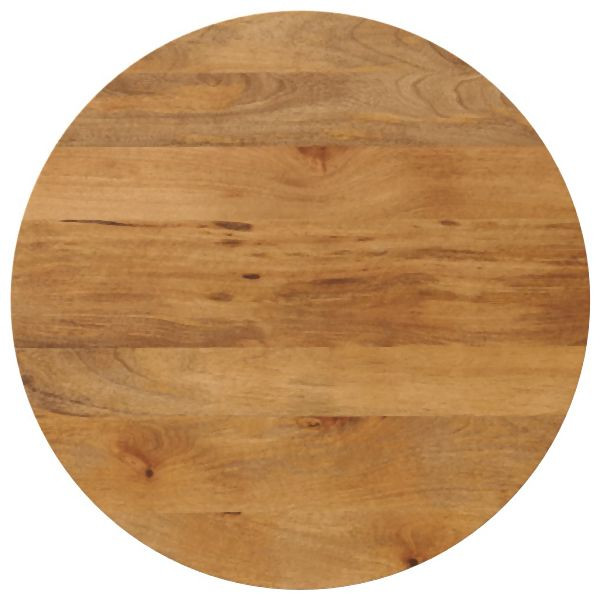 vidaXL Tischplatte Ø 80x3,8 cm Rund Massivholz Mango, 370079
