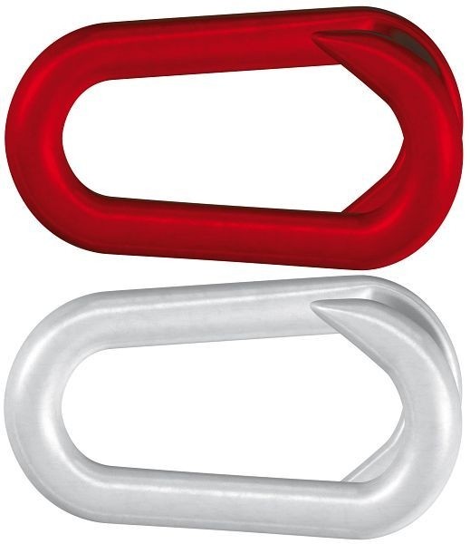 Dörner + Helmer Notglied rot, weiß lackiert (SB-Box) 4 mm, VE: 5 Stück, 4810604