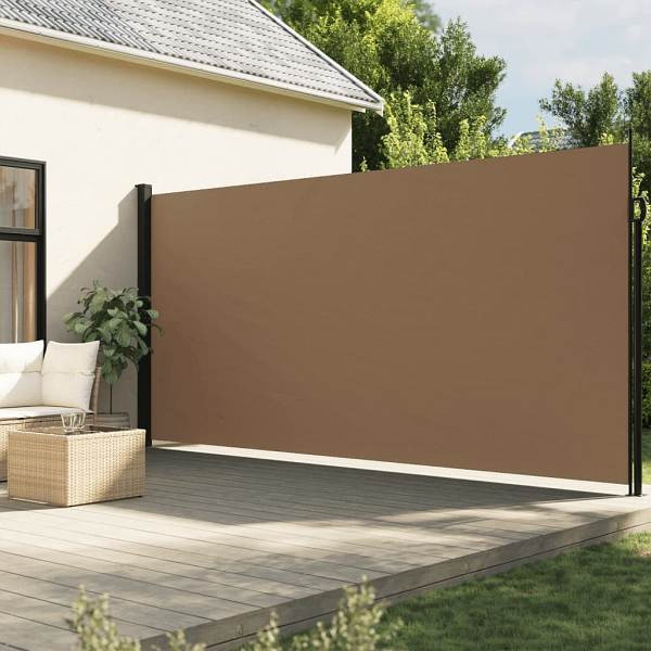 vidaXL Seitenmarkise Ausziehbar Taupe 220x600 cm, 4004574