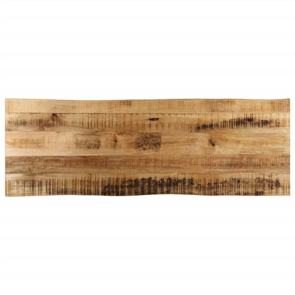 vidaXL Tischplatte mit Baumkante 140x40x3,8 cm Raues Mango Massivholz, 370687