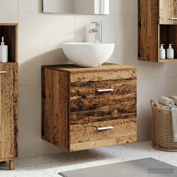 vidaXL Wandmontierte Waschtisch Altholz 49,5 x 41 x 64,5 cm, 890268
