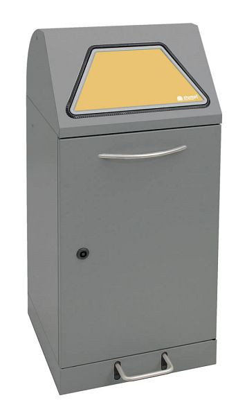 stumpf Abfalltrennung Modul-Vario 60, graualu-struktur, verzinkter Innenbehälter, 60 Liter, Trethebel, 625-060-1-2-100