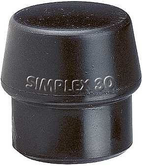 Iwetec Simplex-Schonhammer Ersatzkopf, Gummi-Komposition, schwarz, mittelhart / Kopf-Ø 80 mm, 780253