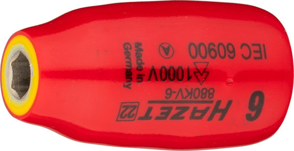 Hazet Steckschlüsseleinsatz, Sechskant, Vierkant hohl 10 mm (3/8 Zoll), 6 mm, Kurze Ausführung, 880KV-6