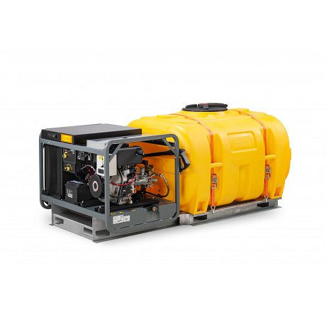 Cemo Mobiles Reinigungssystem MCS 1000 HD mit PE-Fass 600 l und Schwallwand, 11314