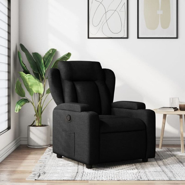 vidaXL Relaxsessel Schwarzer Stoff, 3205566, 8721012180543