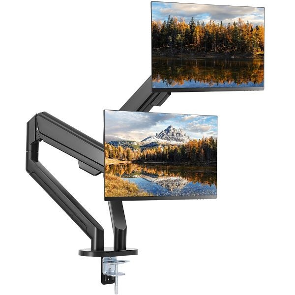 VEVOR Monitor-Halterung Tragarm für 2 Monitore 330-889 mm, Höhenverstellbar, 75 x 75 mm und 100 x 100 mm VESA-Muster 360-Grad-Drehung, XSQBJSMBQDHBD7TTSV0