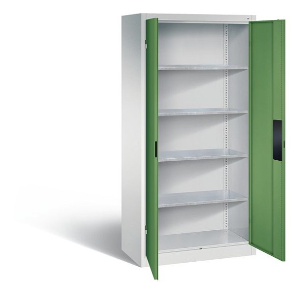 C+P Werkzeugschrank Acurado, H1950xB930xT500mm, Farbe: Lichtgrau / Resedagrün, Muldengriff, 8921-052 S10251