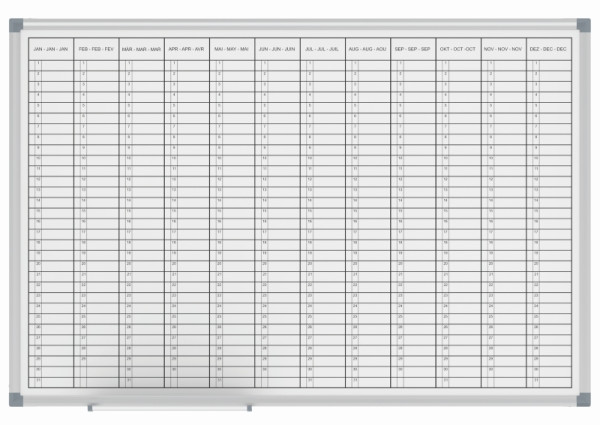 MAUL Jahresplaner MAULstandard, 60x90 cm, mit horizontaler Monatseinteilung, 6466384