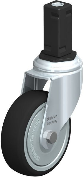 Blickle LKRA-PATH 101K-11-FK-EV14 Apparate-Lenkrolle mit Expander, Thermoplastisches Polyurethan, Grau, 848834