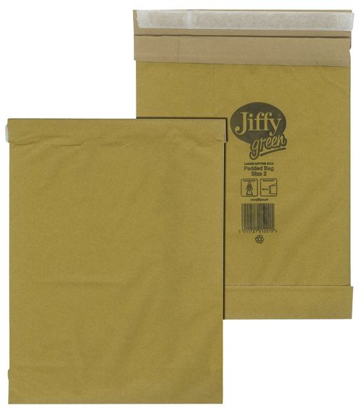 Jiffy Papierpolstertasche Größe 2, 210 x 280mm, braun, 30001312