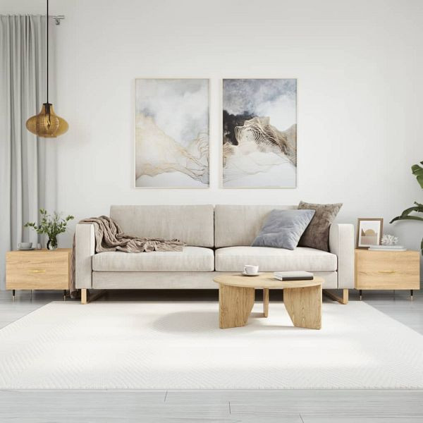 vidaXL Couchtische 2 Stück Sonoma-Eiche 50x50x40 cm Holzwerkstoff, 829355