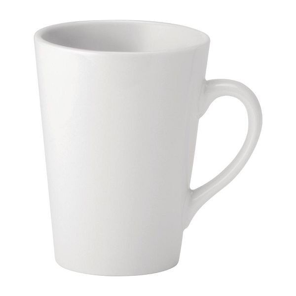 Utopia Reinweiß Latte Becher 250ml (24 Stück), entwickelt, um den Strapazen einer jeden Catering-Umgebung standzuhalten, DY335