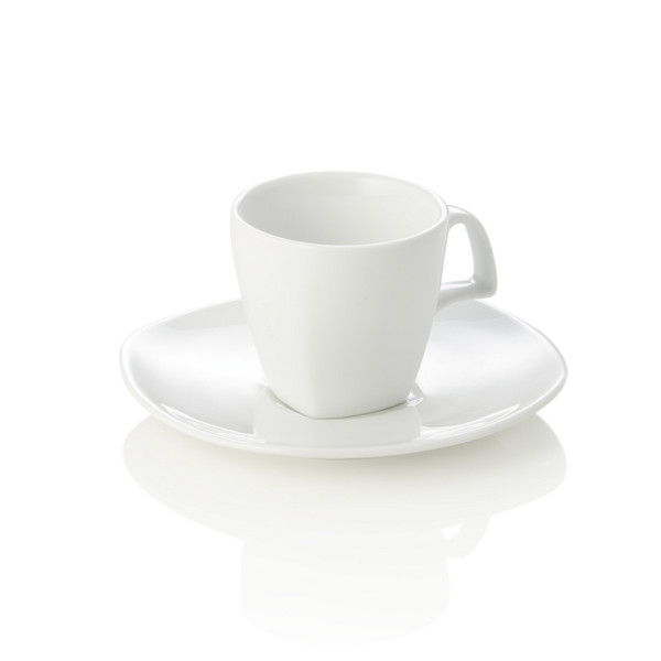 WAS Espressotasse mit Untertasse Set, 80 ml, VE: 4 Stück, Porzellan, 4858108