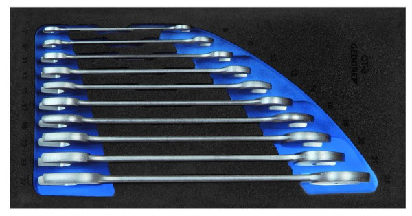 GEDORE CT-Einlage mit Sortiment, Doppelmaulschlüssel-Satz, CT, 2308851