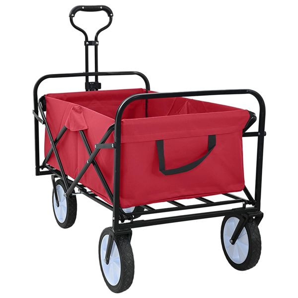 vidaXL Klapp-Handwagen Rot 94 x 53 x 99 cm Oxford-Stoff, 42020661