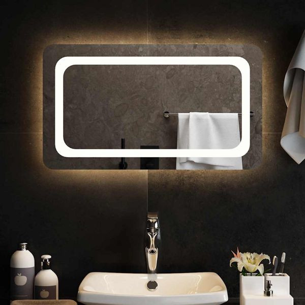 vidaXL LED-Badspiegel 70x40 cm, 151783, 8720286877074