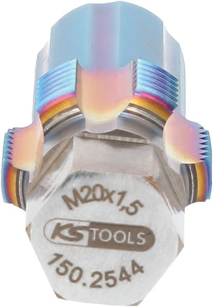 KS Tools Gewindeschneider mit Führungsbolzen für NOX-Sensoren, M20x1,5, 150.2544