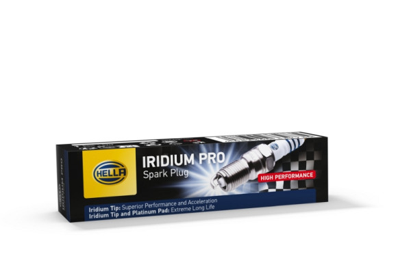 HELLA Zündkerze, Iridium Pro IM7RC-8P, Schlüsselweite: 16, Gewindelänge: 19mm, Elektrodenabstand: 0.8mm, 8EH 188 706-111