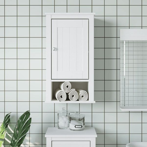 vidaXL Bad-Wandschrank BERG Weiß 40x27x71,5 cm Massivholz Kiefer, 358548