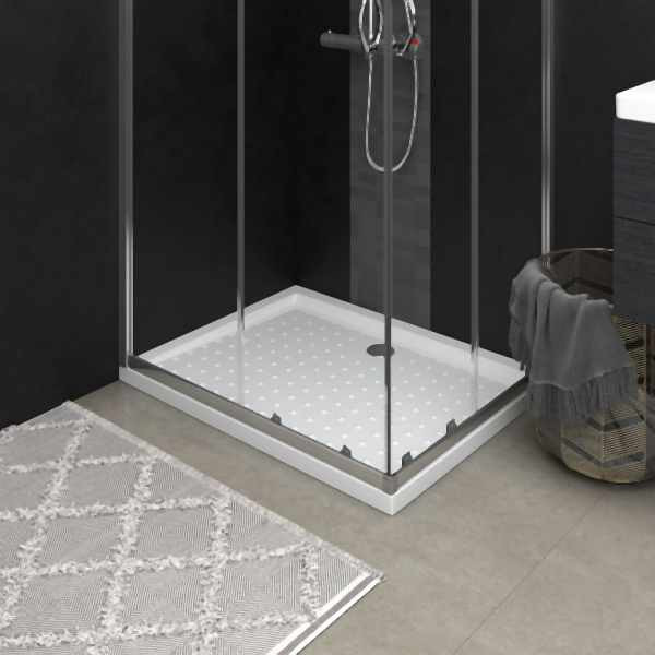 vidaXL Duschwanne Anti-Rutsch Weiß 90x70x4 cm ABS, 148896