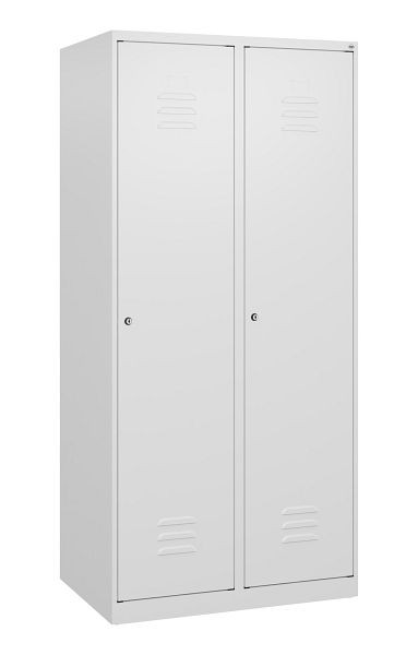 C+P Umkleidespind Classic PLUS mit Mitteltrennwand, 2 Abteile, 1700x800x500mm, 9016/9016, Zylinderschlösser, 0800007-22F S10025