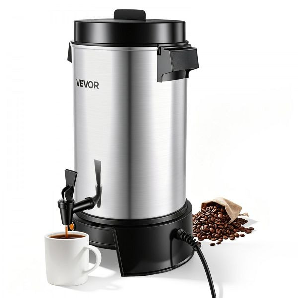 VEVOR Heißgetränkespender 6,3 L 42 Tassen, 1190 W, Tropffreier Hahn, Autom. Temperaturregelung, für Catering & Events, SYKFT40CUPSWK82Y8002V2
