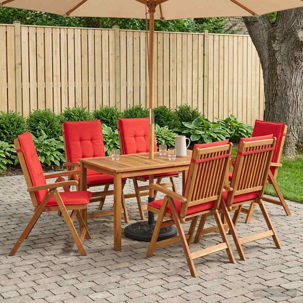 vidaXL 7-teiliges Garten Essset Natur Massivholz Akazie, 3434564
