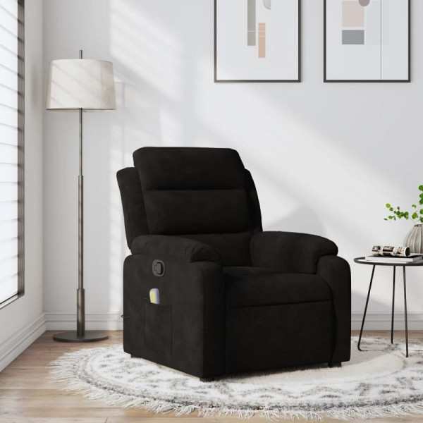 vidaXL Massage-Relaxsessel, schwarzer Samt, 3206175