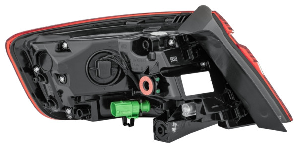 HELLA Heckleuchte, LED, äusserer Teil, für u.a. Audi A3 Sportback (8VA, 8VF), ECE, für Rechtsverkehr/für Linksverkehr, rechts, 2SD 012 836-081