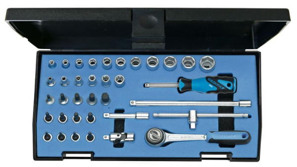 GEDORE Steckschlüssel-Satz 1/4'', 36-teilig, 6-kant IN-TX-ITX, 6196710