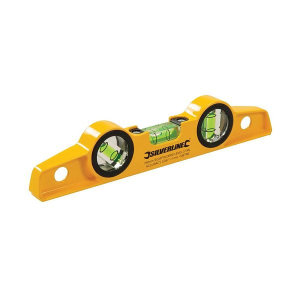 Silverline Magnetische Gerüstbau-Wasserwaage, 250 mm, 273214