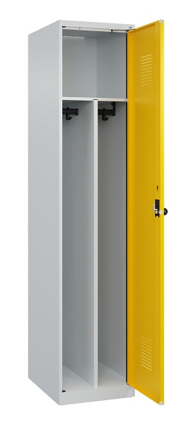 C+P Spind Evolo PLUS, 1 Abteil, 1850x400x500mm, 7035/1023, Verschluss Drehriegel, 049000-12F S10001