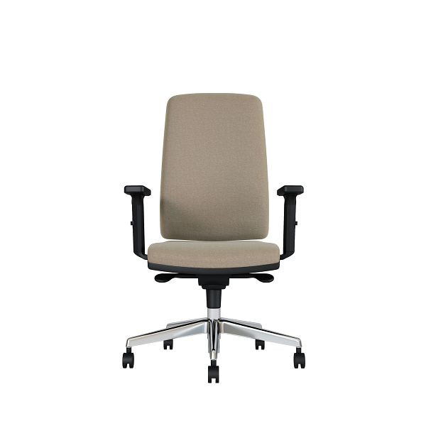 Bisley Bürodrehstuhl Stone, Tiefenverstellbarer Sitz, Mit 3D Armlehnen, Aluminiumfußkreuz, TN9111 warm grey, STONETADTN9111