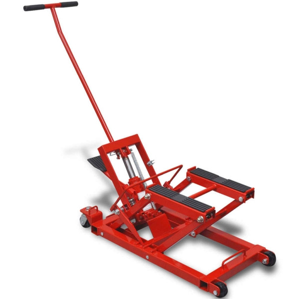 vidaXL Hydraulische Motorrad-Hebebühne ATV 680 kg rot, 210321