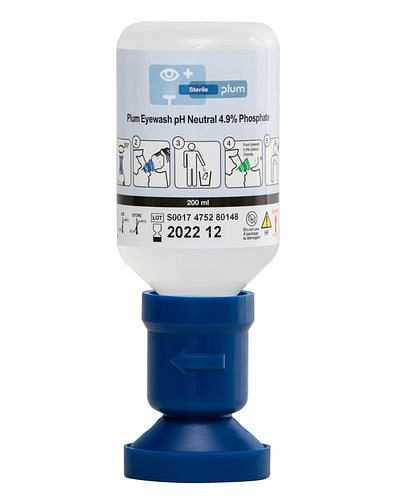 DENIOS Augenspülflasche MONO mit 200 ml pH-neutraler Phosphatpufferlösung, VE: 0,2 Liter, 145541