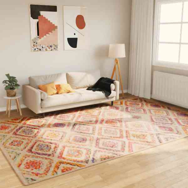 vidaXL Teppich Waschbar Mehrfarbig 190x300 cm Rutschfest, 136589