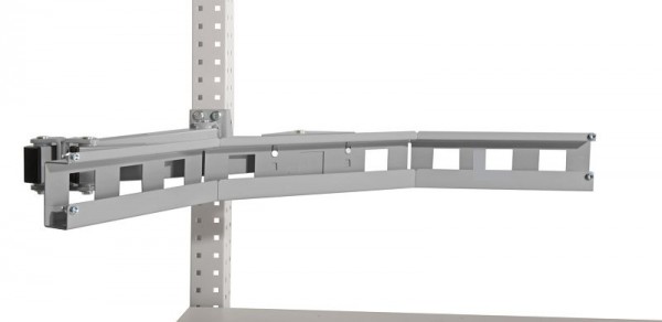 Manuflex Boxen-Einfachträger-Element für Stahl-Aufbauportale zum optimalen Zugriff auf Sichtlagerkästen, Alusilber, ZB3976.9006