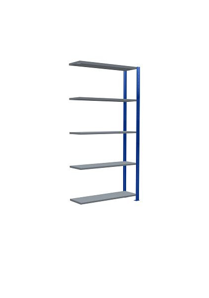 Schulte Anbauregal, Steckregal MULTIplus85, 2000 x 1000 x 300 mm, 5 Fachböden, Kreuzstrebe, RAL 5010 enzianblau, 13135-B