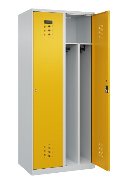 C+P Spind Evolo PLUS, 2 Abteile, 1850x800x500mm, 7035/1004, Verschluss Zylinderschloss, 049000-22F S10027