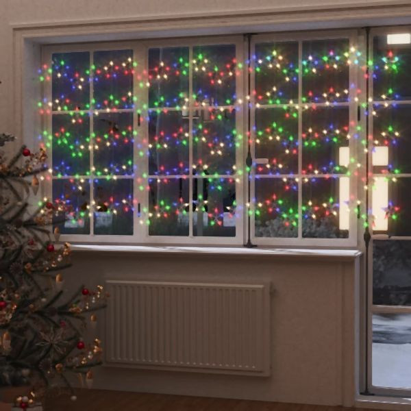 vidaXL LED Sternenvorhang Lichterkette 500 LED Bunt 8 Funktionen, 328809