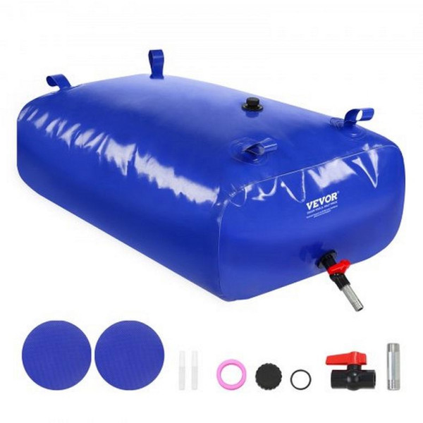 VEVOR 330L Wasserspeicherblase, Wohnmobil-Wassertank, 1000D blaues PVC, tragbarer Wasserbehälter, Brandschutz, Camping, CSDLSPVCB330UZUZHV0