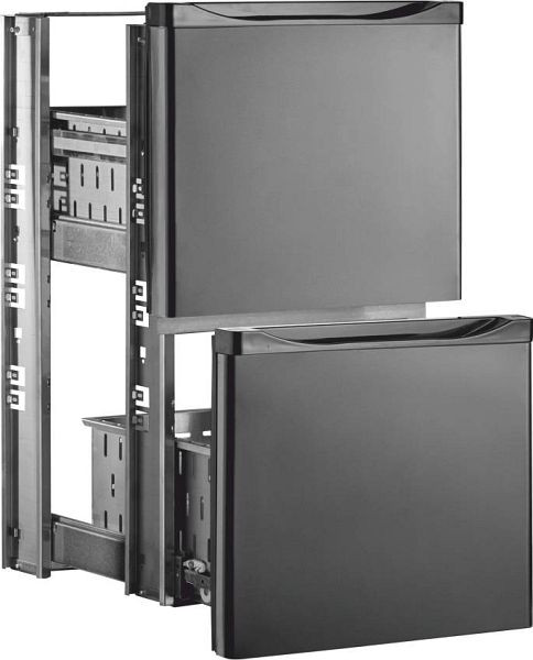 Marecos schwarzem Schubladenblock für Barkühlschrank, 2x 1/2, 206.051