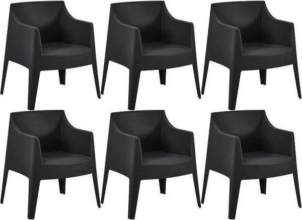 CLP 6er Set Stühle Bartal, schwarz, 327750, 4255716382667