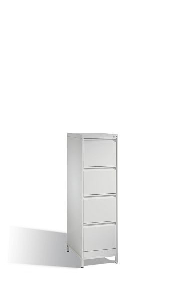 C+P Karteischrank Acurado, H1357xB433xT590mm, Farbe: Lichtgrau, Griffleiste, mit Gestell, 12434-321 S10025