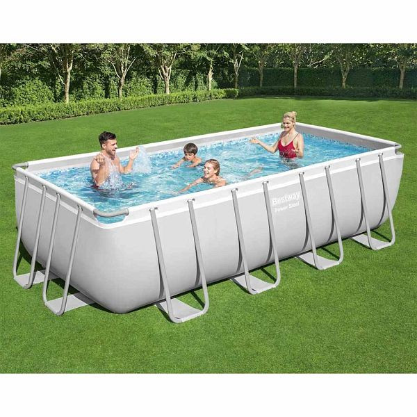Bestway Power Steel Swimmingpool-Set Rechteckig 488x244x122 cm, 92824