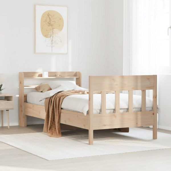 vidaXL Massivholzbett ohne Matratze 90x200 Kiefernholz, 3307014