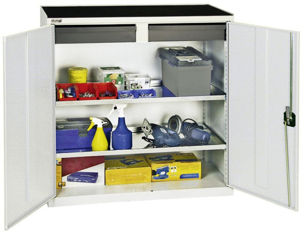 stumpf Werkzeug- und Materialschrank Serie 3000, 7035/7035, 2 Schubladen 100 mm, 2 Wannenböden, 3007207