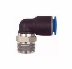 Riegler L-Steckverschraubung, drehbar, Außengewinde konisch mit Gewindebeschichtung, 109280