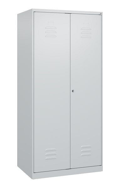 C+P Umkleidespind Classic PLUS SW, 2 Abteile, 1700x800x500mm, 7035/7035, Zylinderschloss, 0800027-22 S10021